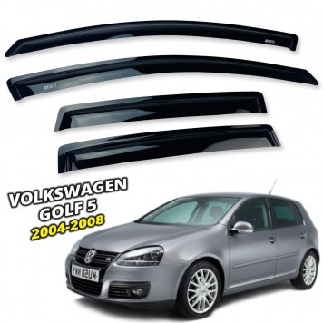 Дефлекторы окон Volkswagen Golf 5 2004-2008 HB накладные (DEFL) Q2